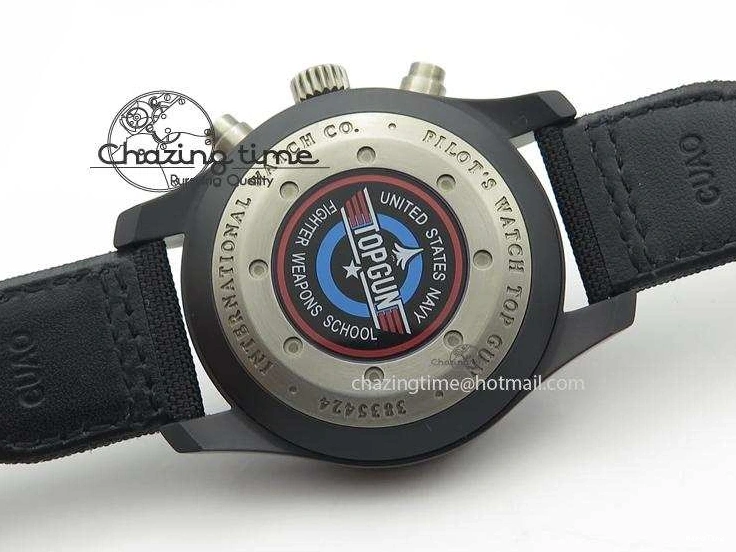 MIROTIME 0422 Comfortable Pilot Chrono IW388003 Real Ceramic ZF 1:1 Best Edition On Black Nylon Strap A 7322